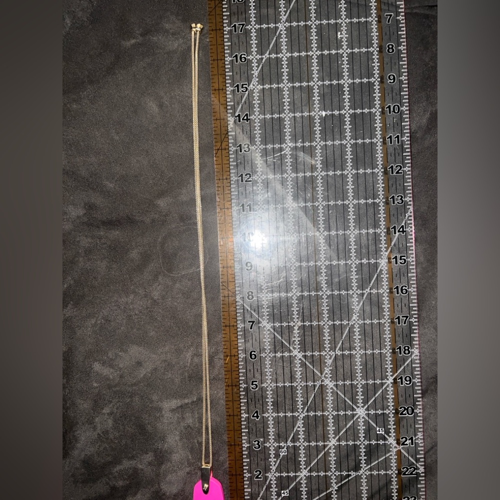 Kendra Scott Gold Necklace with pink stone charm